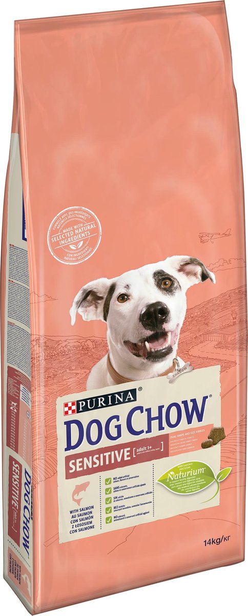 Dog Chow adult sensitive - hondenvoer zalm - 14 kg