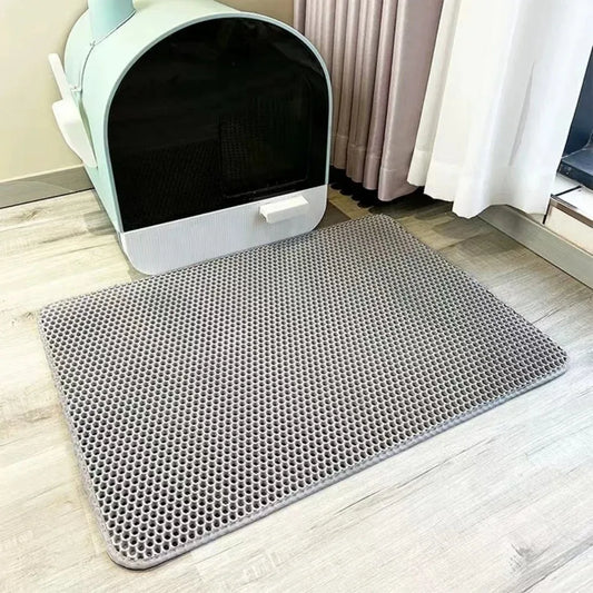 new 90X60CM Cat Litter Mat Waterproof Double Layer Pet Litter Box Mat Pet Toilet Cat Mat Nonslip Sand Cat Washable Mat Pet Clean
