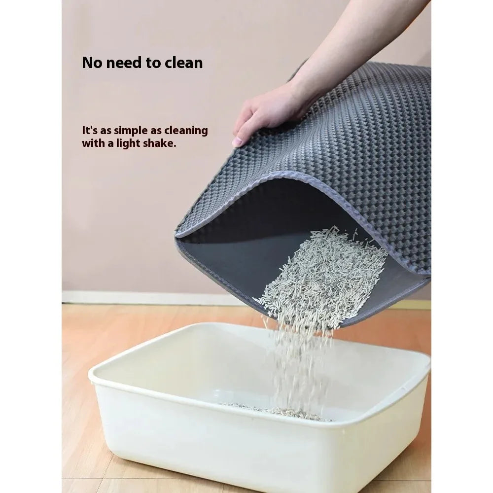 new 90X60CM Cat Litter Mat Waterproof Double Layer Pet Litter Box Mat Pet Toilet Cat Mat Nonslip Sand Cat Washable Mat Pet Clean